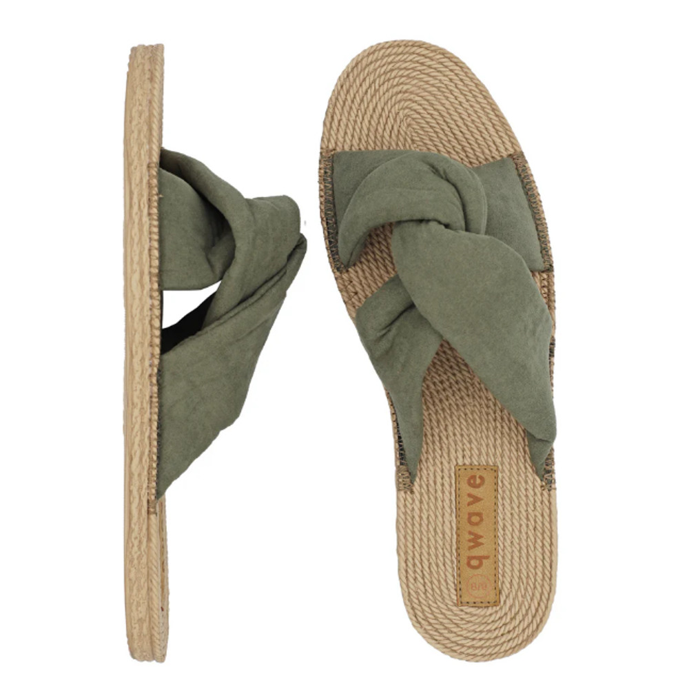 Women's Coastal Espadrille Rope Slides Comfort Sandals Size 40 Sage Green New